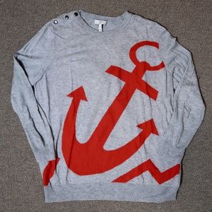 Sweater with Anchor Print